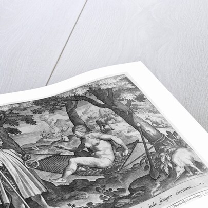 Amerigo Vespucci landing in America, engraved by Theodor Galle by Jan van der Straet