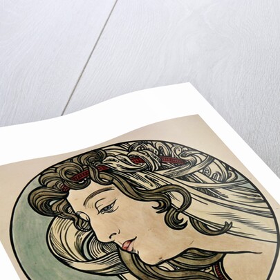 Head of a Woman by Alphonse Marie Mucha