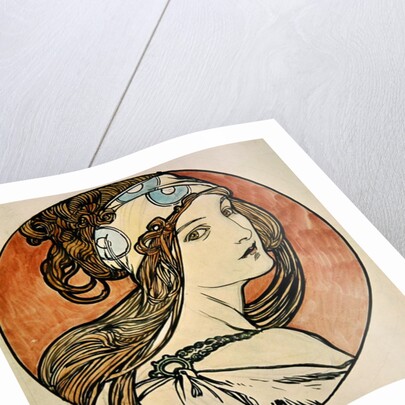 Woman with a Headscarf by Alphonse Marie Mucha