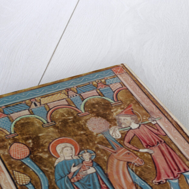Ms 3016 fol.12 The Flight into Egypt by French School