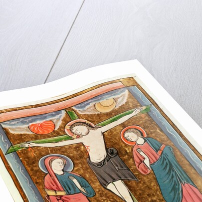 Ms 3016 fol.18r The Crucifixion by French School