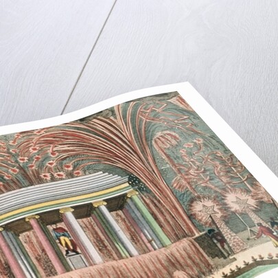 View of a firework display in the Jardin du Luxembourg, 28th November 1807 by French School