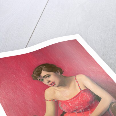 Romanian Woman in a Red Dress, 1925 by Felix Edouard Vallotton