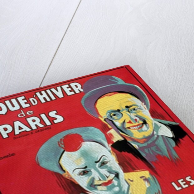 Poster advertising the 'Cirque d'Hiver de Paris' featuring the Fratellini Clowns, c.1927 by French School