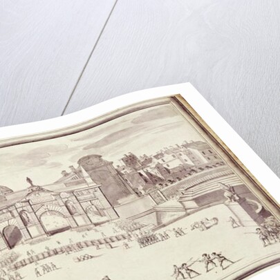 Barricades at Porte Sainte-Antoine, 26th August 1648 by French School