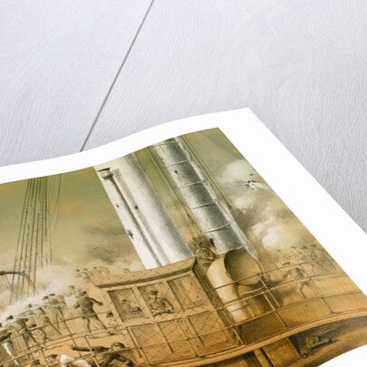 Admiral Amedee Anatole Courbet and his Officers on Board the 'Volta', 23rd August 1884, 1885 by Charles Leduc