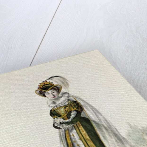 Marie Dorval in 'Marion Delorme' by Victor Hugo at the Theatre de la Porte Saint-Martin, engraved by F. Noel by L. Marin