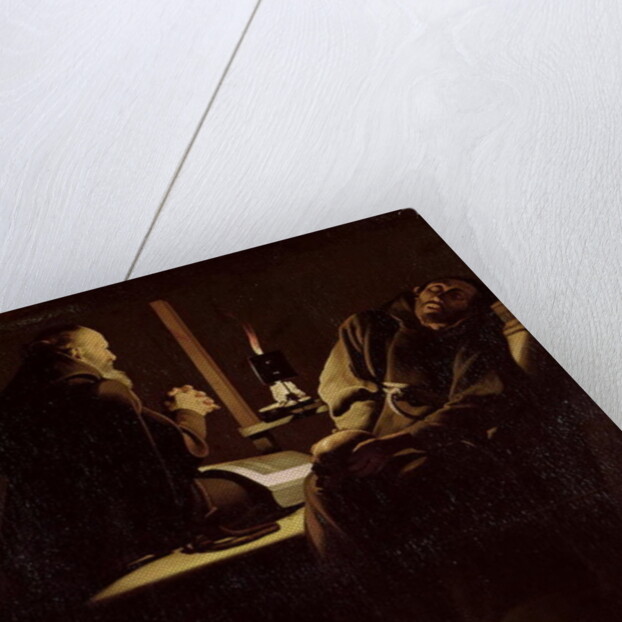 The Ecstasy of St. Francis, A Monk at Prayer with a Dying Monk by Georges de la Tour