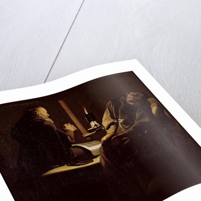 The Ecstasy of St. Francis, A Monk at Prayer with a Dying Monk by Georges de la Tour