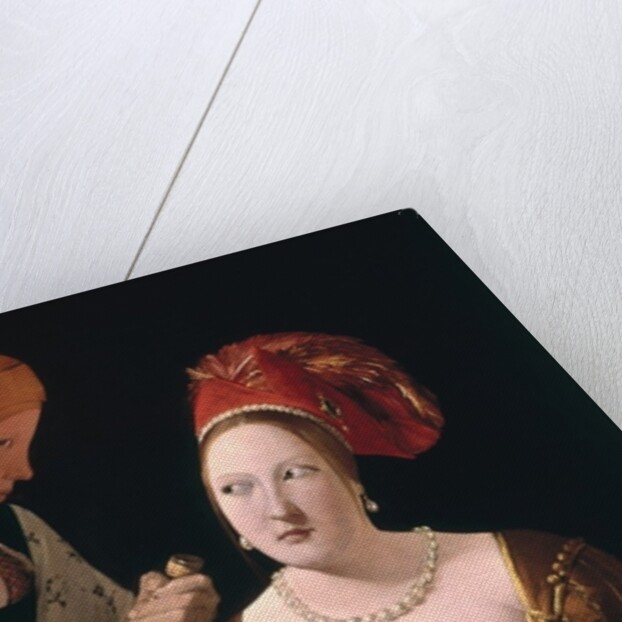 The Cheat with the Ace of Diamonds, detail depicting the two women, c.1635-40 by Georges de la Tour