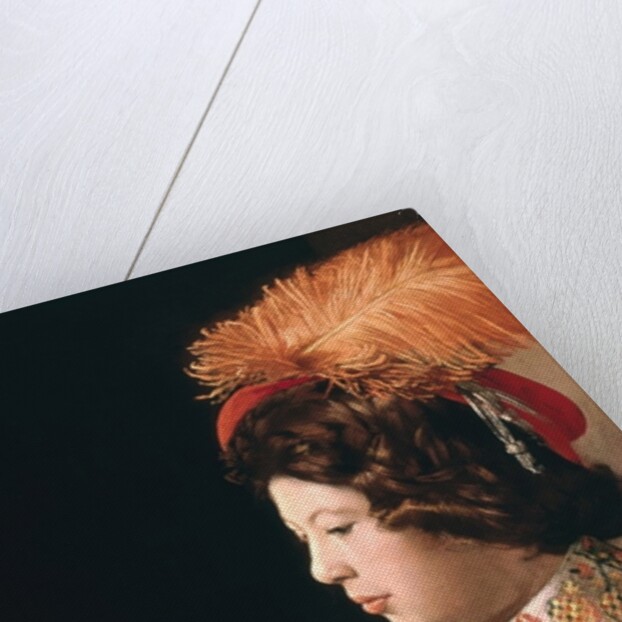 The Cheat with the Ace of Diamonds, detail depicting the male card player with the feathered hat, c.1635-40 by Georges de la Tour