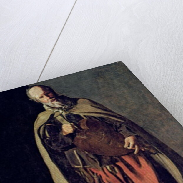 The Hurdy Gurdy Player with his Dog, 1620s by Georges de la Tour