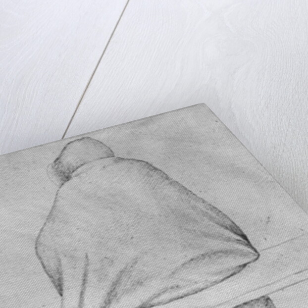 Monk seated on a bench, seen from behind by Antonio Pisanello