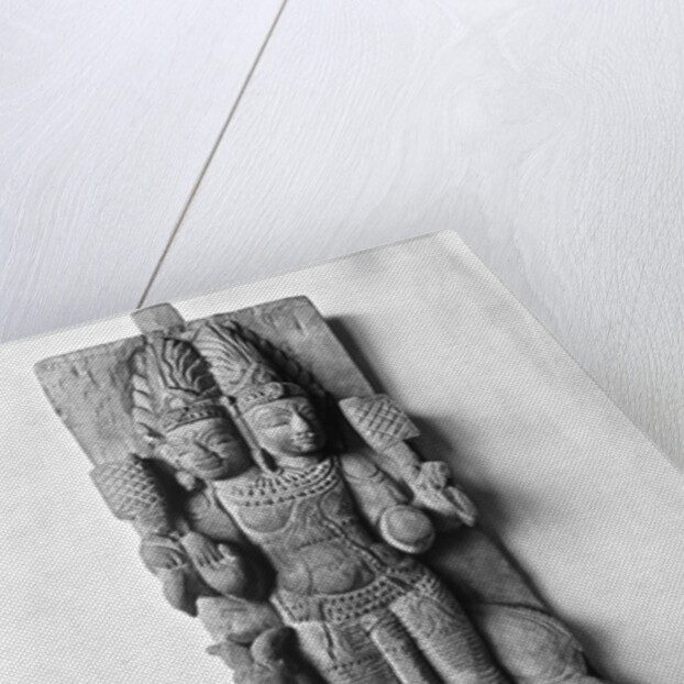 Relief depicting a double-headed image of Agni, the God of fire, seated on a ram, South India by Indian School