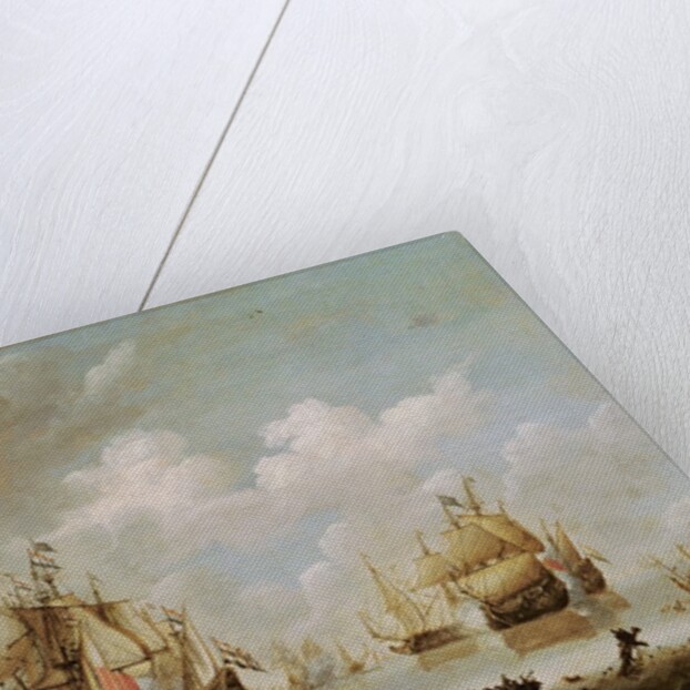 Naval Battle by Willem van de the Younger Velde