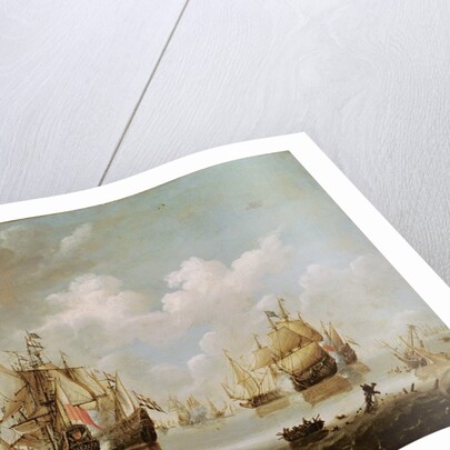 Naval Battle by Willem van de the Younger Velde