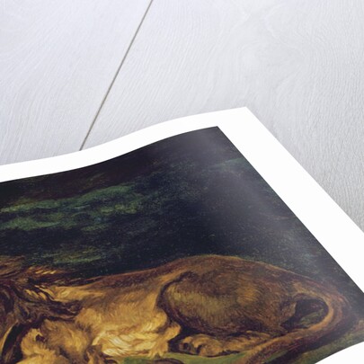 Lion Resting by Ferdinand Victor Eugene Delacroix