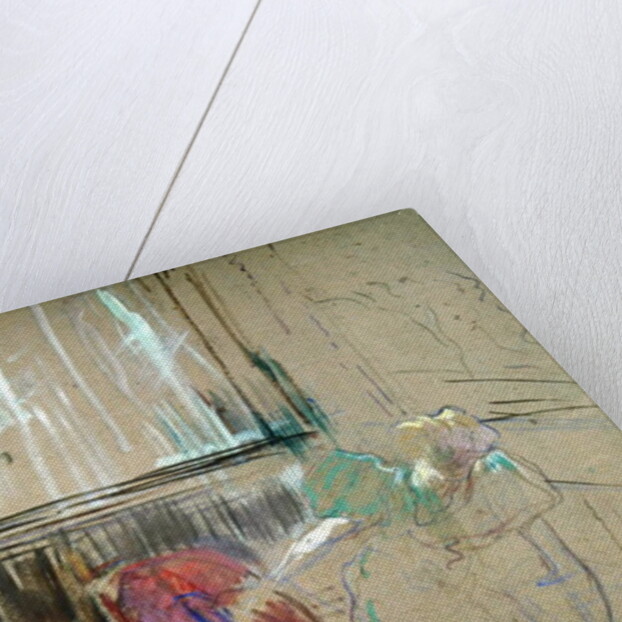 At the Top of the Staircase of the Rue des Moulins by Henri de Toulouse-Lautrec