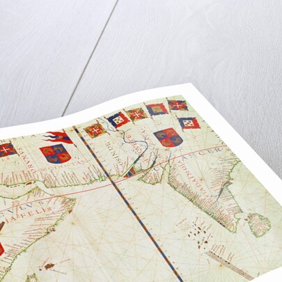 Fol.16 Map of Persia, Arabia and India, from an atlas, 1571 by Fernao Vaz Dourado