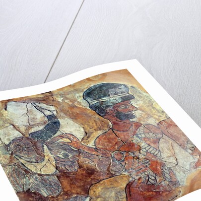 A priest leading a bull to sacrifice by Mesopotamian