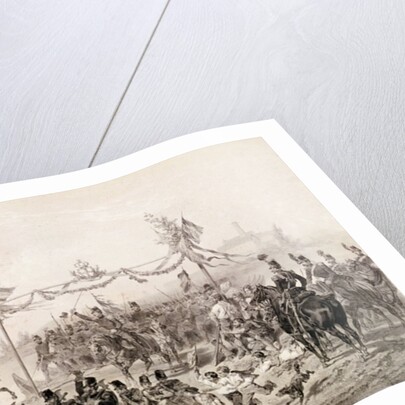 Charles-Albert I Prince of Carignan in Charge of the Piedmontese Army Crossing the Tessin by Italian School