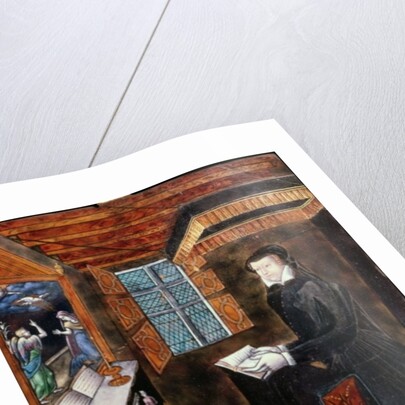 Mourning cabinet with scenes of the life of Christ and attributes of Henri II and Catherine de Medici by French School