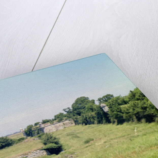 View of the ruined fortifications built by Richelieu after 1628 by French School