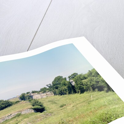 View of the ruined fortifications built by Richelieu after 1628 by French School