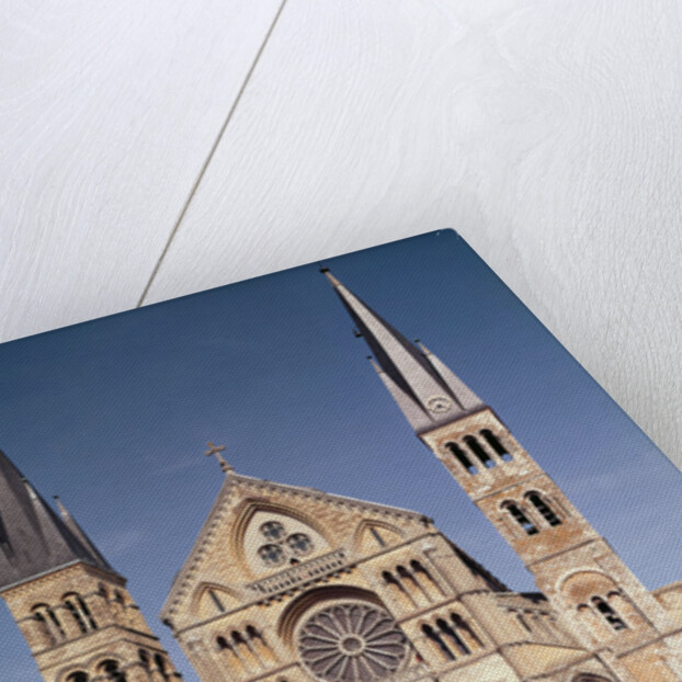 Principal facade of the abbey by French School