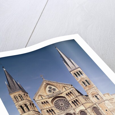 Principal facade of the abbey by French School