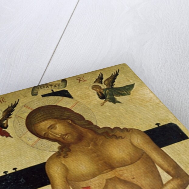 Icon depicting Christ in the tomb by Greek School