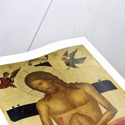 Icon depicting Christ in the tomb by Greek School