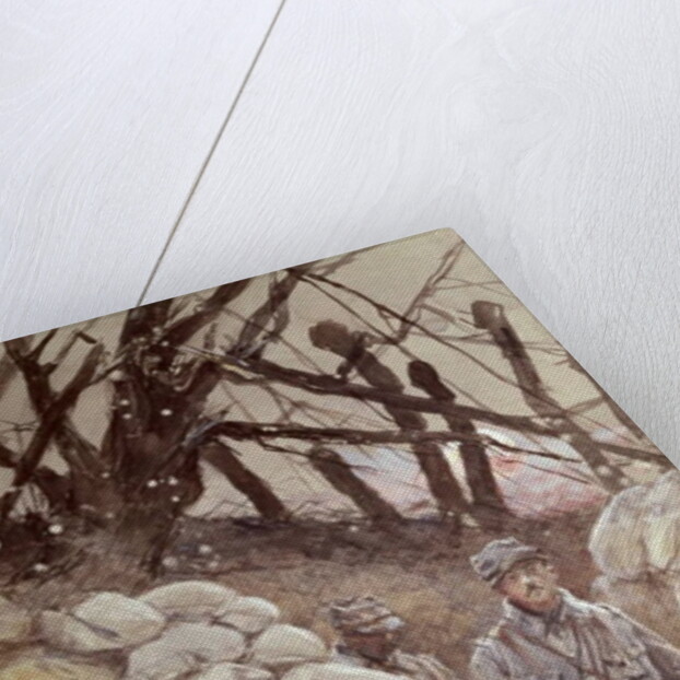 Infantrymen in a Trench, Notre-Dame de Lorette, 1915 by Francois Flameng