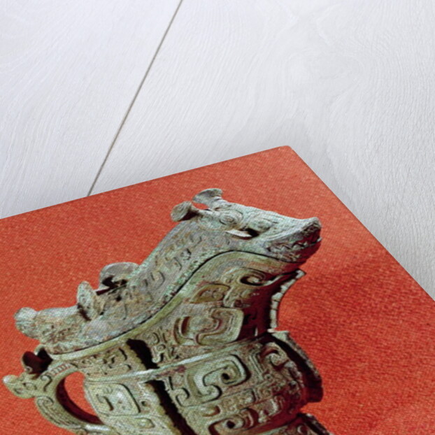 Ritual 'kuang' wine mixer in the shape of a monster, Shang Dynasty by School Chinese