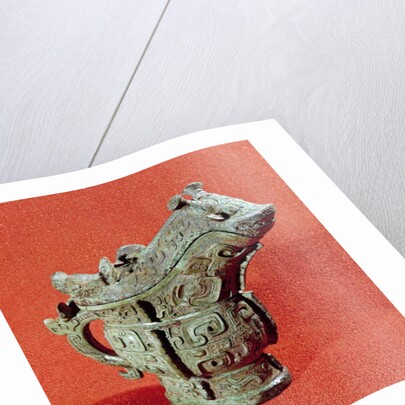 Ritual 'kuang' wine mixer in the shape of a monster, Shang Dynasty by School Chinese