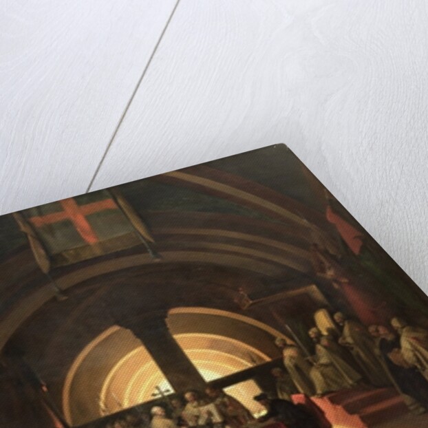 The Inauguration of Jacques de Molay into the Order of Knights Templar in 1295, 19th century by Francois-Marius Granet