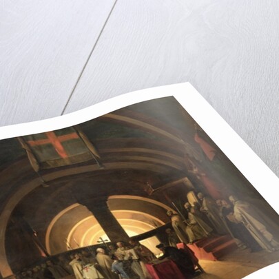 The Inauguration of Jacques de Molay into the Order of Knights Templar in 1295, 19th century by Francois-Marius Granet