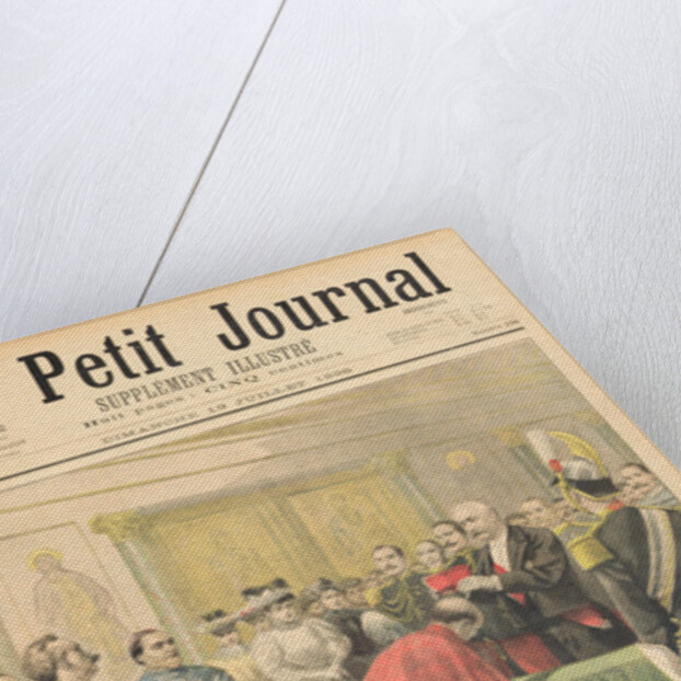 The apostolic nuncio receiving the Red Hat from the President of the French Republic by Oswaldo Tofani