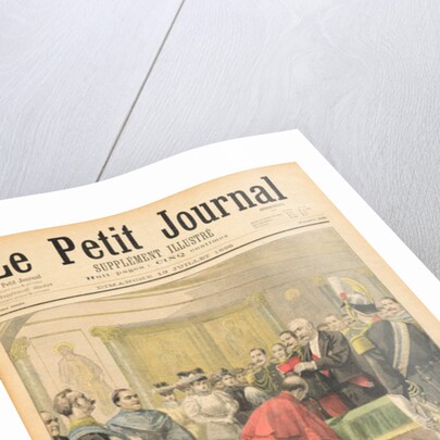 The apostolic nuncio receiving the Red Hat from the President of the French Republic by Oswaldo Tofani