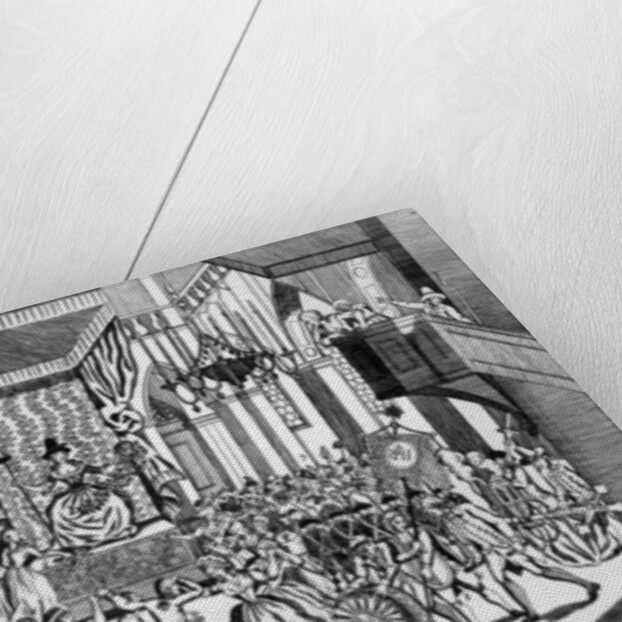 Celebration of the Goddess of Reason at Notre-Dame cathedral in Paris, 10th November 1793 by Auguste Christian Fleischmann