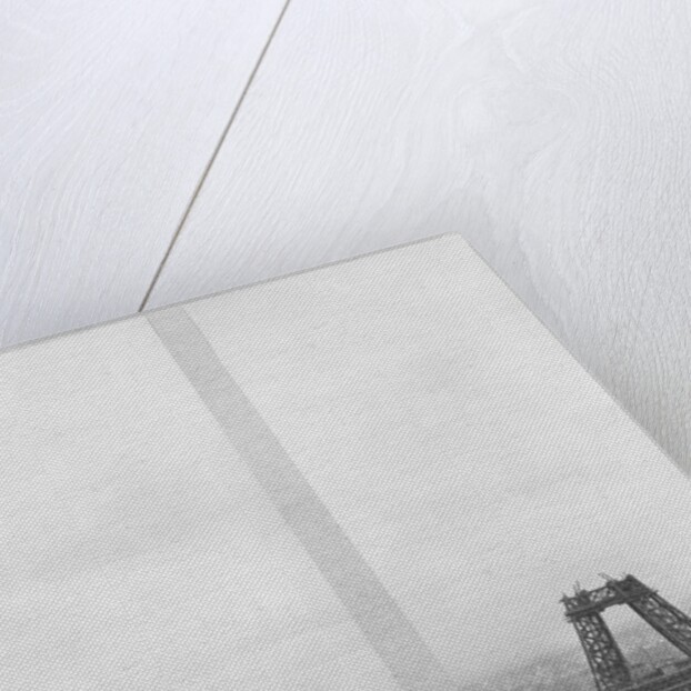 Two views of the construction of the Eiffel Tower, Paris, 14th June and 10th July 1888 by French Photographer