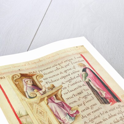 Ms 3054 fol.1 Presentation of the book by Italian School