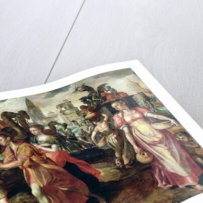 Laban Searching for Eliezer at the Well by Maarten de Vos