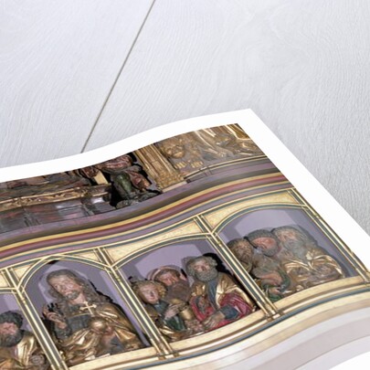 Wooden carvings of Christ and the Twelve Apostles by Nikolaus Hagenauer