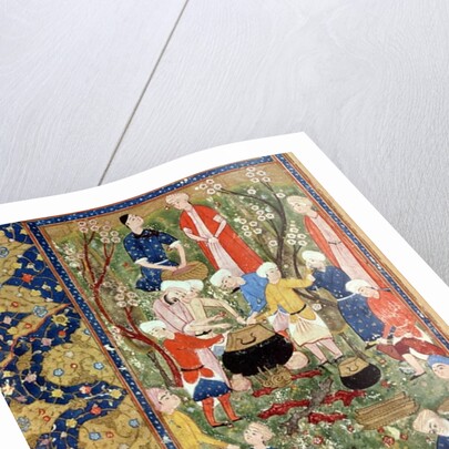 Preparing a meal by Persian School