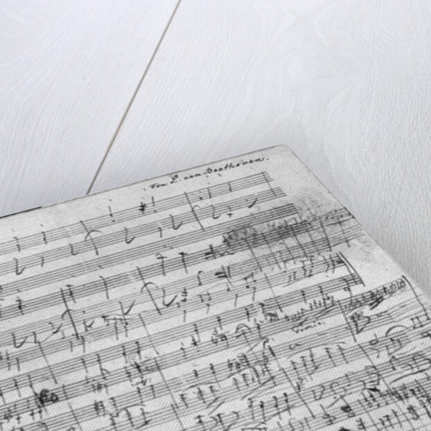 Autograph score sheet for the 10th Bagatelle opus 119 by Ludwig van Beethoven