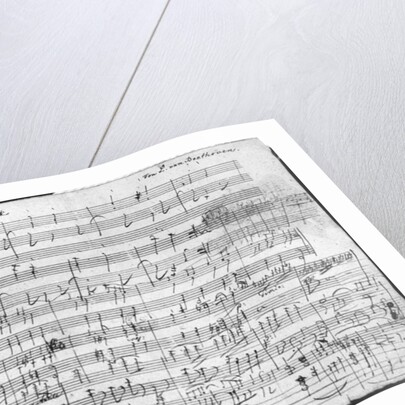 Autograph score sheet for the 10th Bagatelle opus 119 by Ludwig van Beethoven