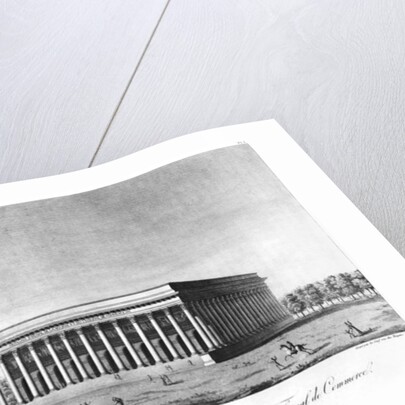 View of the Bourse Imperial Palace and the Commercial Court, Paris, early 19th century by Jacques Louis Constant Le Cerf
