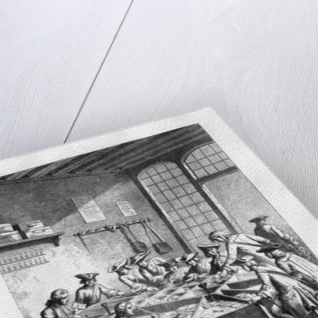 Interior of the Small Post Office in Paris in 1760 by Burn Smeeton