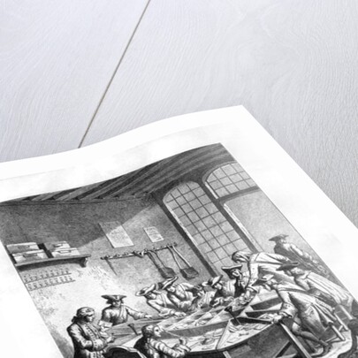 Interior of the Small Post Office in Paris in 1760 by Burn Smeeton